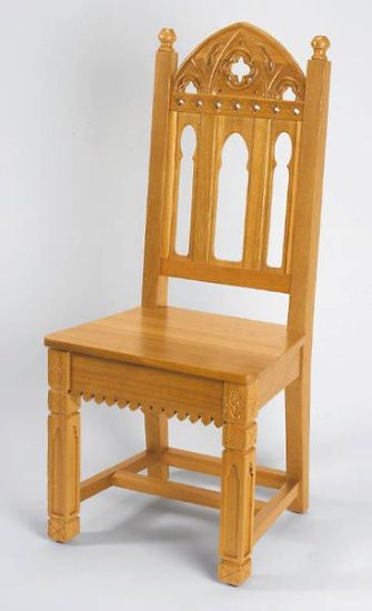 Picture of Gothic Collection Side Chair - Medium Oak Stain
