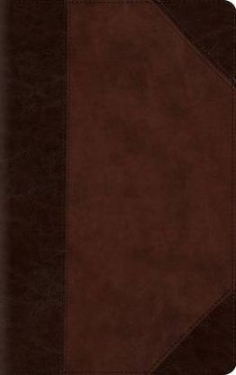 Picture of ESV Large Print Compact Bible, Red Letter (Trutone, Brown/Walnut, Portfolio Design)