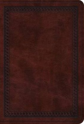 Picture of ESV Value Large Print Compact Bible (Trutone, Mahogany, Border Design)