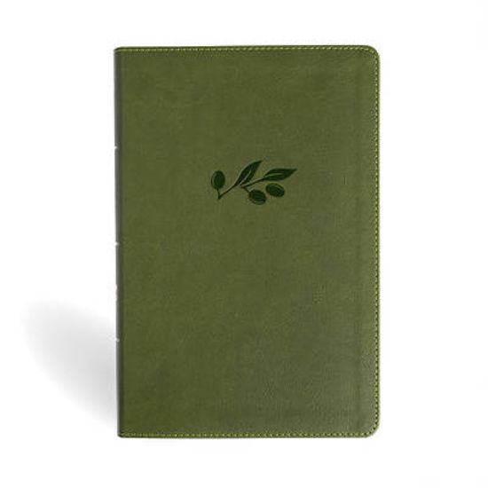 Picture of NASB Giant Print Reference Bible, Olive Leathertouch