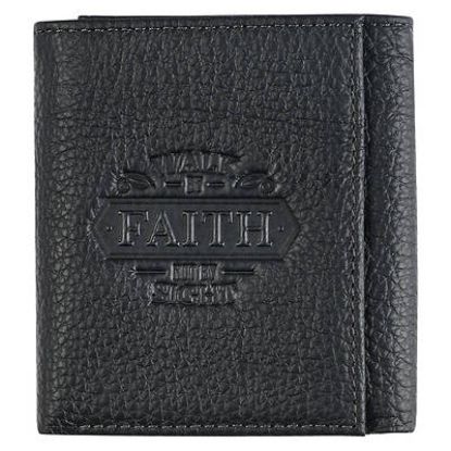 Picture of Genuine Full Grain Leather Rfid Blocking Scripture Wallet for Men