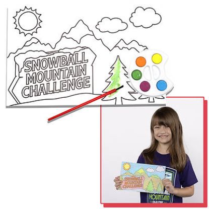 Picture of VBS 2026 Snowball Mountain Challenge Craft Watercolor Mountain Scene Paint Kit (Pkg of 12)
