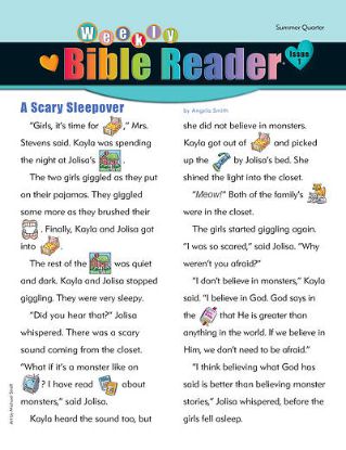 Picture of Heartshaper Early Elementary Bible Reader Take Home Papers PK5 Summer