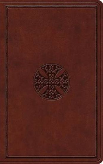 Picture of ESV Value Thinline Bible (Trutone, Brown, Mosaic Cross Design)