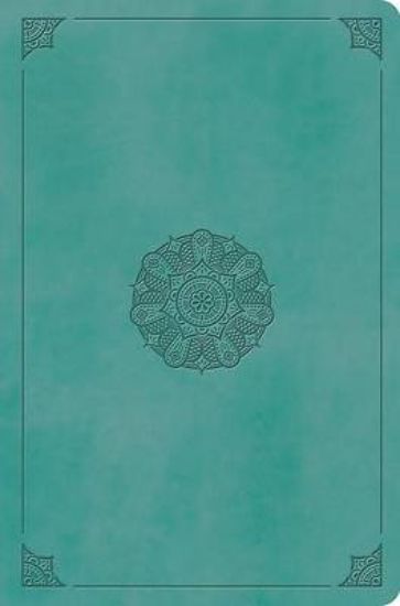 Picture of ESV Value Compact Bible, Red Letter (Trutone, Turquoise, Emblem Design)
