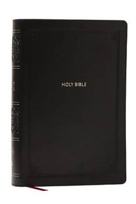 Picture of NKJV Giant Print End-Of-Verse Reference Bible, Black Leathersoft, Red Letter, Comfort Print (Thumb Indexed)