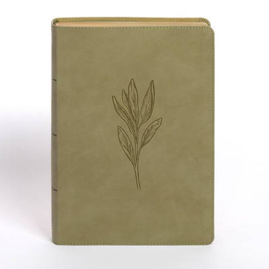 Picture of NASB Super Giant Print Reference Bible, Sage Suedesoft Leathertouch, Indexed