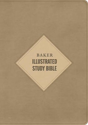 Picture of CSB Baker Illustrated Study Bible, Khaki Leathertouch