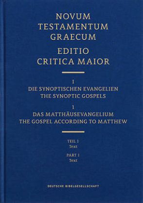 Picture of Novum Testamentum Graecum, Editio Critica Maior (Ecm) I/1.1