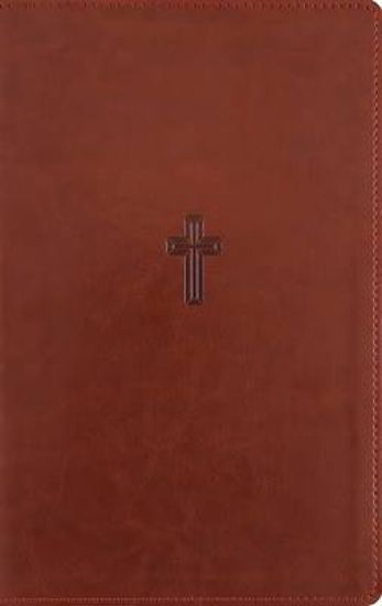 Picture of Nasb, Personal Size Reference Bible, Large Print, Paragraph Style, Leathersoft, Brown, Red Letter, Thumb Indexed, 1995 Text, Comfort Print
