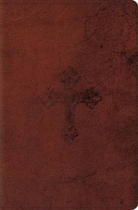 Picture of ESV Compact Bible (Trutone, Walnut, Weathered Cross Design)