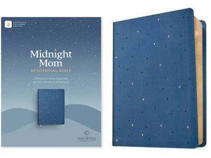 Picture of NLT Midnight Mom Devotional Bible (Leatherlike, Starlit Navy, Red Letter, Filament Enabled)