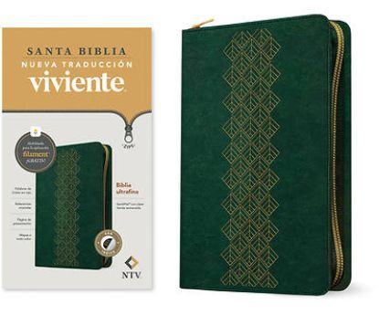 Picture of Biblia Ultrafina Ntv de Ziper, Con Filament (Sentipiel, Verde Esmeralda, Índice, Letra Roja)