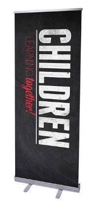Picture of Slate Children's Area RollUp Banner with Stand