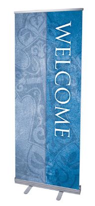 Picture of Cross Welcome RollUp Banner with Stand