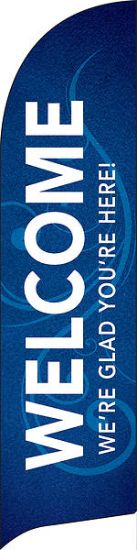 Picture of Welcome Flourish Flag Banner