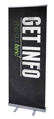 Picture of Slate Get Info RollUp Banner with Stand