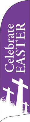 Picture of Celebrate Easter Purple Flag Banner