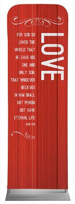 Picture of Love Painted Wood Sleeve Banner