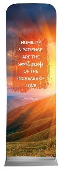 Picture of Humilty and Patience Nature Scene Words of Wesley Sleeve Banner