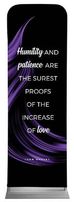 Picture of Humilty and Patience Color Swirl Words of Wesley Sleeve Banner