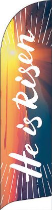 Picture of He is Risen Burst Flag Banner