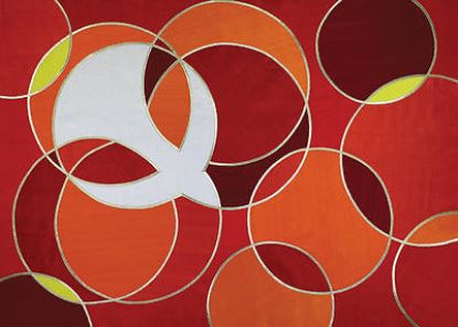Picture of Circle and Dove Red Dupioni Altar Frontal