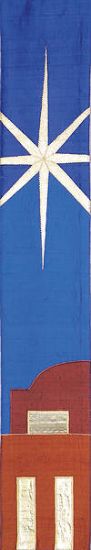 Picture of Bethlehem Cobalt Dupioni Lectern Scarves (Pair)