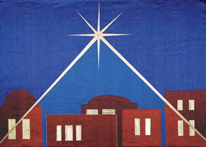 Picture of Bethlehem Cobalt Dupioni Altar Frontal