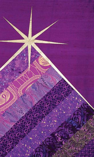 Picture of Star Magenta Dupioni Pulpit Parament