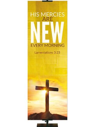 Picture of Easter Adorations His Mercies Are New 2' x 6' Fabric Banner