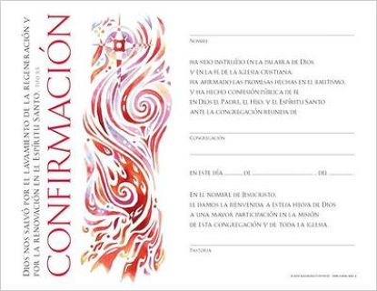 Picture of Certificado para Confirmación (Package of 12)