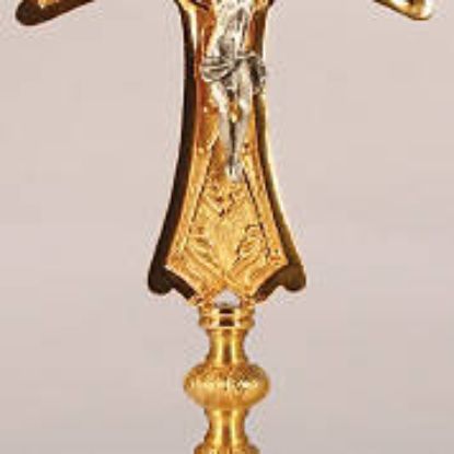 Picture of Koleys K820 24K Gold Plated 16" Altar Crucifix