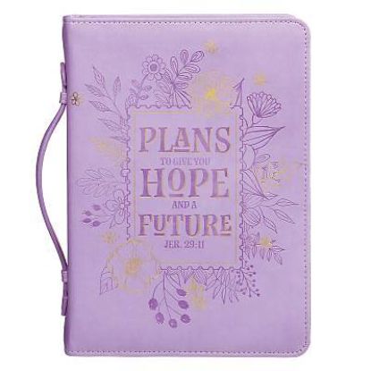 Picture of Bible Cover Large Lux-Leather Pastel Floral