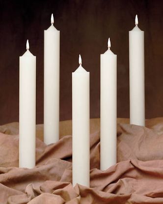 Picture of 51% Beeswax Altar Candles Emkay 11 x 1 1/8 Pack of 12 Plain End