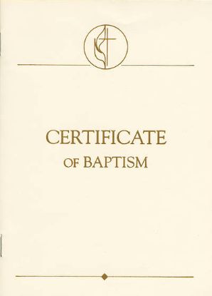 Picture of United Methodist Covenant I Youth & Adult Baptism Certificates (Pkg of 3)