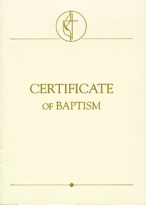 Picture of United Methodist Covenant II Child Baptism Certificates (Pkg of 3)