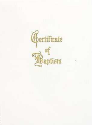 Picture of Traditional Steel-Engraved Child Baptism Certificate (Pkg of 3)