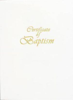 Picture of Contemporary Steel-Engraved Child Baptism Certificate (Pkg of 3)