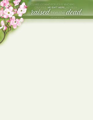 Picture of You Are Looking for Jesus Letterhead