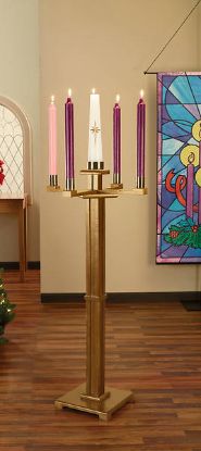 Picture of Wooden Advent Wreath - Pecan Stain