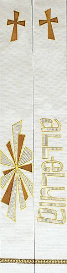 Picture of Alleluia Series Ivory Lurex Stole with Gold Embroidery
