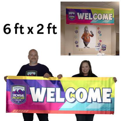Picture of VBS 2026 Snowball Mountain Challenge Welcome Banner