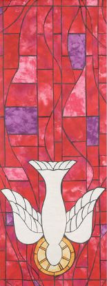 Picture of Symbols of Faith Series Stained Glass Descending Dove Pulpit Scarf
