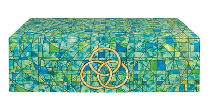 Picture of Symbols of Faith Series Stained Glass Trinity Altar Frontal