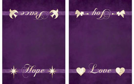 Picture of Chrismons Advent Altar Frontal  - Purple