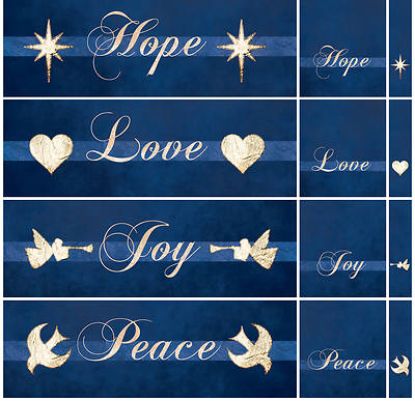 Picture of Chrismons Advent Three Piece Parament Set - Blue