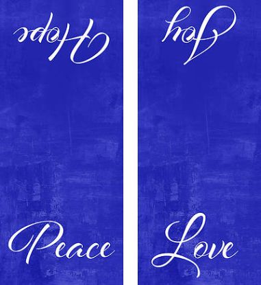 Picture of Four Sided Advent Candles Pulpit Scarf - Blue