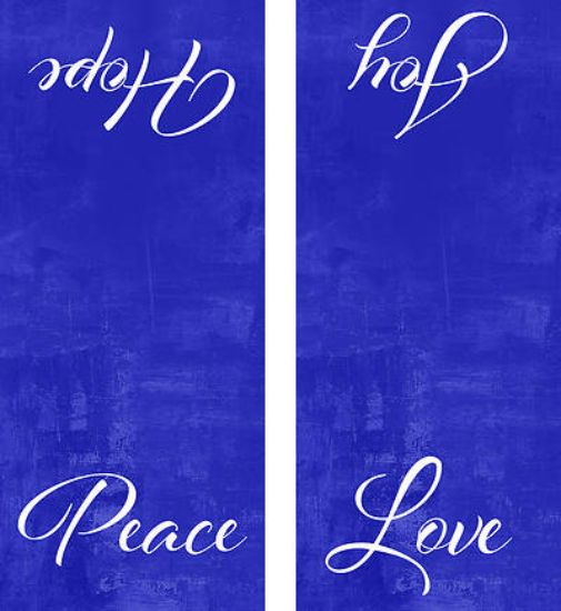 Picture of Four Sided Advent Candles Pulpit Scarf - Blue